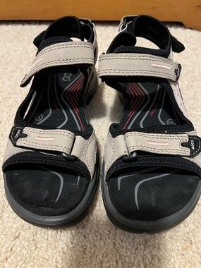 ECCO Offroad Nubuck sport sandals beige size 39 us 8.5 women’s EUC